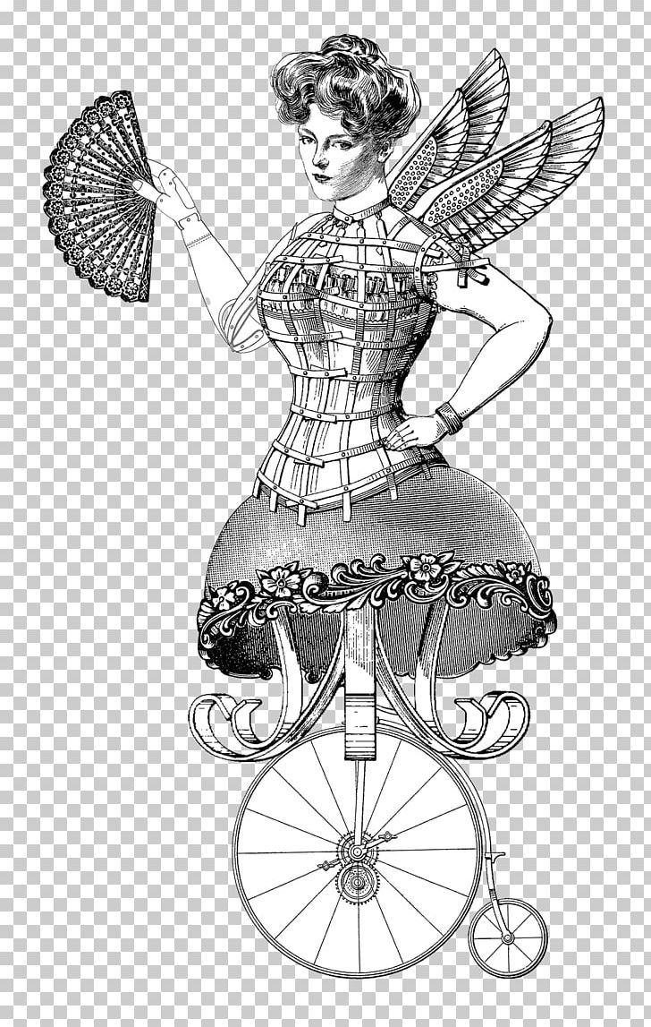 Steampunk Victorian Era Drawing PNG, Clipart, Art, Artwork, Black And White, Costume Design, Drawing Free PNG Download