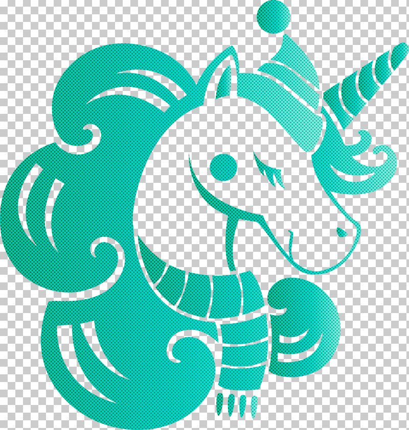 Unicorn Christmas Unicorn PNG, Clipart, Animal Figure, Aqua, Christmas Unicorn, Green, Line Art Free PNG Download