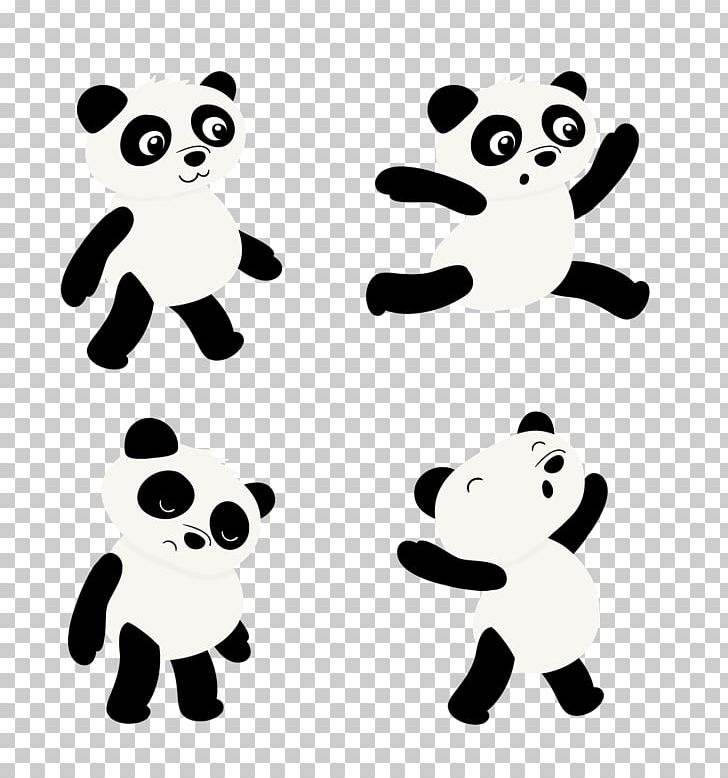 Giant Panda Bear Euclidean PNG, Clipart, Animals, Black, Carnivoran, Cartoon, Dog Like Mammal Free PNG Download