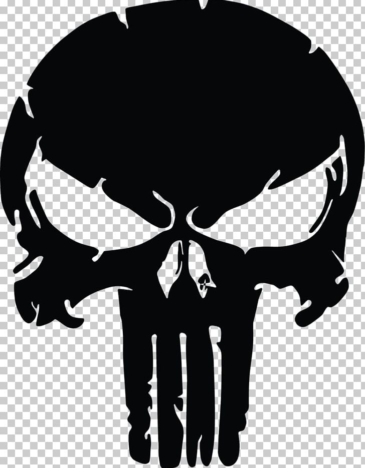 Punisher Graphics Cdr AutoCAD DXF PNG, Clipart, Autocad Dxf, Black And White, Bone, Cdr, Decal Free PNG Download