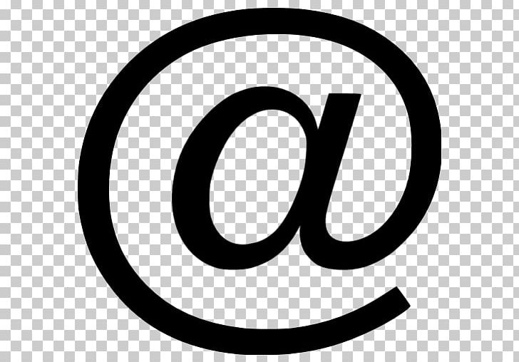 Email Symbol At Sign Computer Icons PNG, Clipart, Area, At Sign, Black And White, Brand, Character Free PNG Download