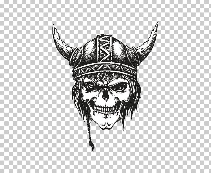 Horned Helmet Drawing Viking PNG, Clipart, Art, Black And White, Bone, Demon, Draw Free PNG Download