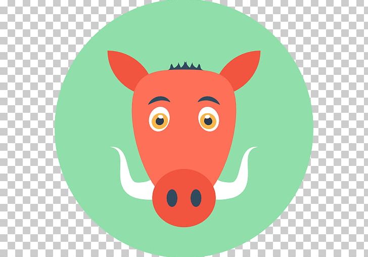 Computer Icons Ox Wild Boar PNG, Clipart, Animals, Bovinae, Bull, Cartoon, Circle Free PNG Download