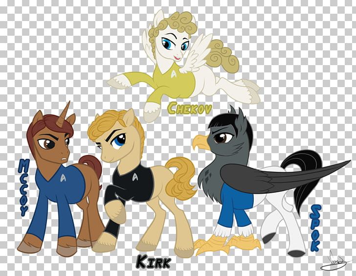 Pony Leonard McCoy Spock Pavel Chekov James T. Kirk PNG, Clipart, Art, Carnivoran, Cartoon, Cat Like Mammal, Commission Free PNG Download