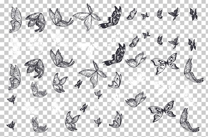 Butterfly Papillon Dog Euclidean PNG, Clipart, Adobe Illustrator, Angle, Bird, Black, Black Butterfly Free PNG Download
