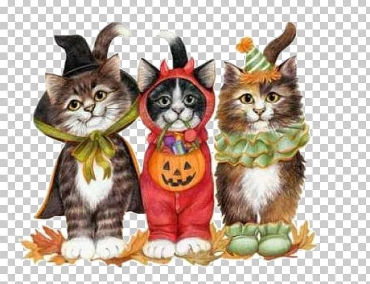 Cat Kitten Trick-or-treating Halloween PNG, Clipart, 3d Three Dimensional Flower, Animals, Cartoon, Claw, Cuteness Free PNG Download