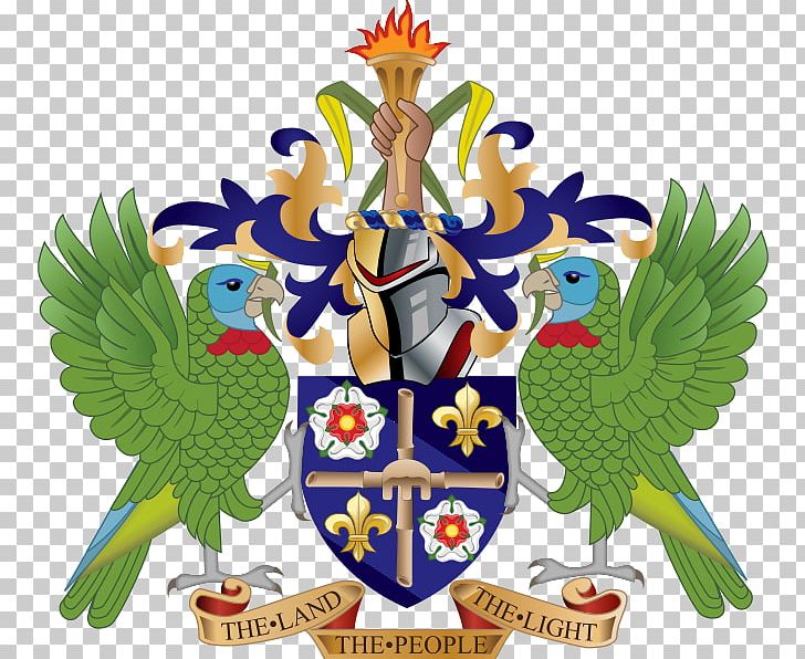 Geography Of Saint Lucia Coat Of Arms Of Saint Lucia Flag Of Saint Lucia National Symbols Of Saint Lucia PNG, Clipart, Art, Beak, Bird, Coat Of Arms, Coat Of Arms Of Saint Lucia Free PNG Download