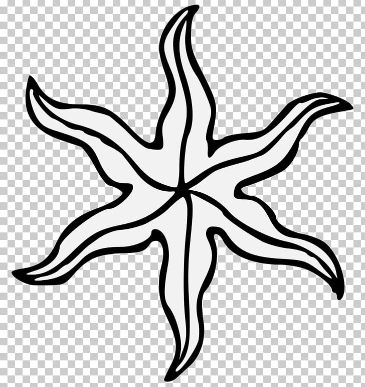 Starfish Heraldry Blazon PNG, Clipart, Art, Artwork, Black And White, Blazon, Flower Free PNG Download