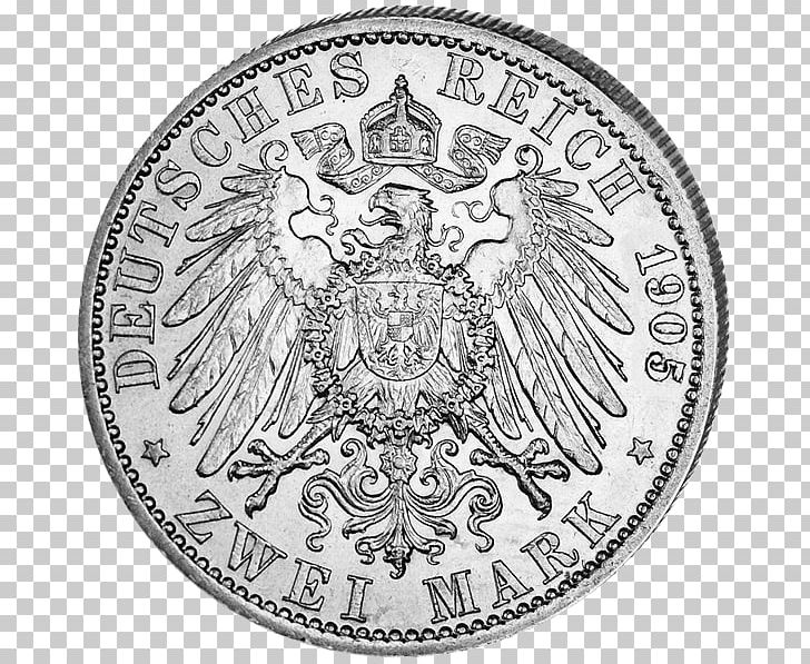 Kingdom Of Prussia German Empire Coin Saxe-Altenburg PNG, Clipart, Badge, Black And White, Circle, Coin, Currency Free PNG Download