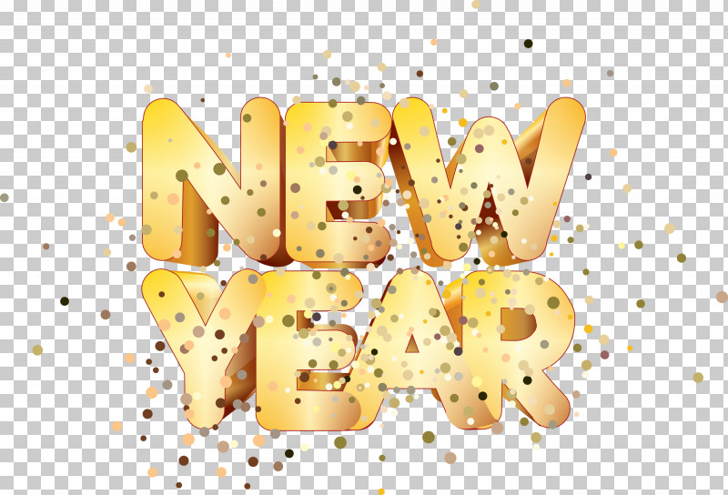 Happy New Year New Year PNG, Clipart, Fruit, Happy New Year, Meter, New Year, Yellow Free PNG Download