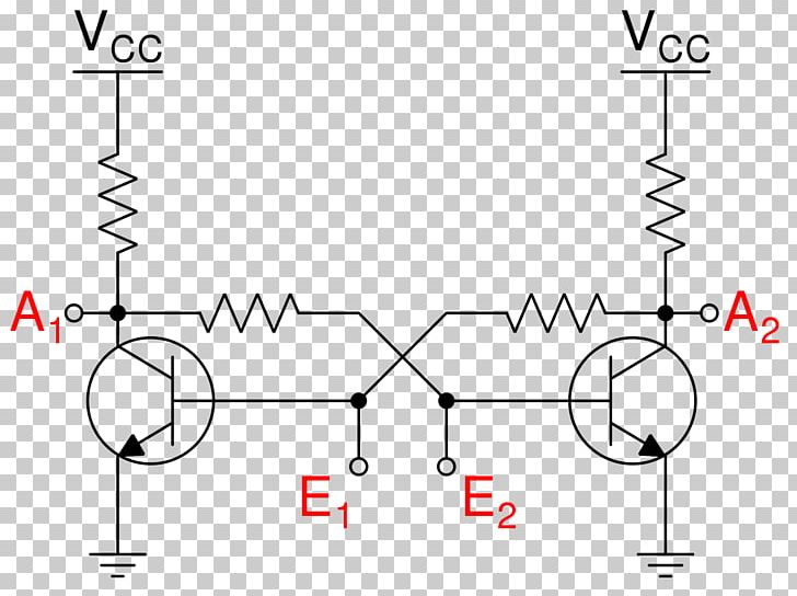 Flip-flop Bipolar Junction Transistor Electronic Circuit Electronics PNG, Clipart, Angle, Area, Black And White, Circle, Circuit Diagram Free PNG Download