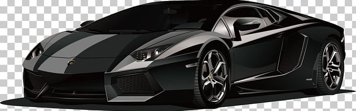 Lamborghini Black Sports Car PNG, Clipart, Automotive Design, Automotive Exterior, Automotive Lighting, Black, Black And White Free PNG Download