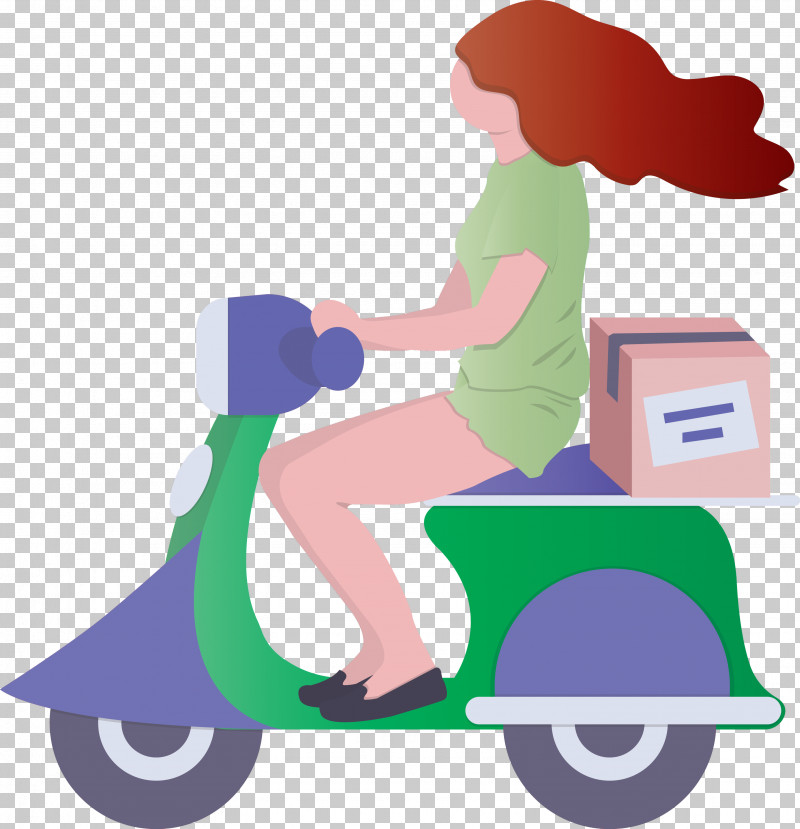 Delivery Girl PNG, Clipart, Delivery, Girl, Riding Toy, Scooter, Vehicle Free PNG Download