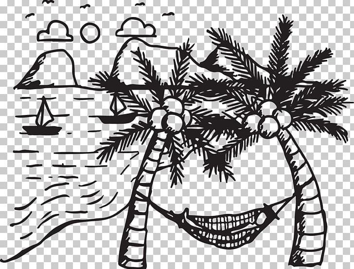 How To Draw Coconut Tree Drawing Easy 8 Steps, HD Png Download ,  Transparent Png Image - PNGitem