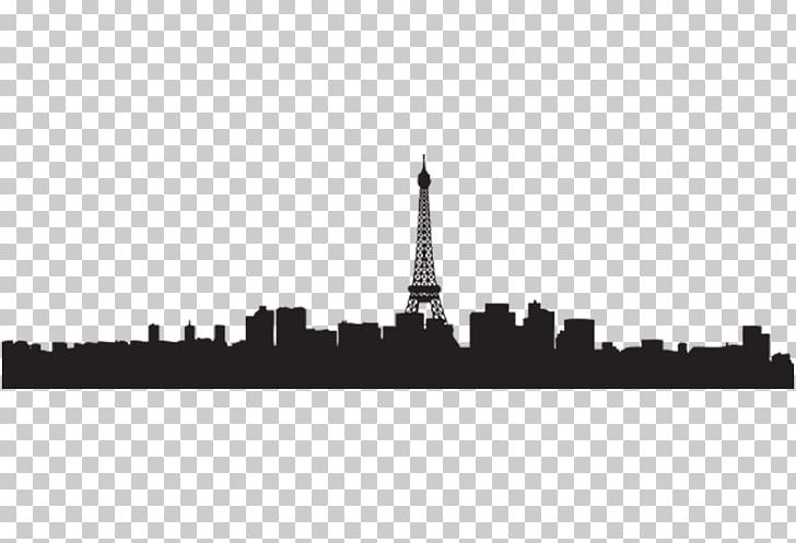Eiffel Tower Skyline Silhouette PNG, Clipart, Black And White, City, Decal, Drawing, Eiffel Tower Free PNG Download