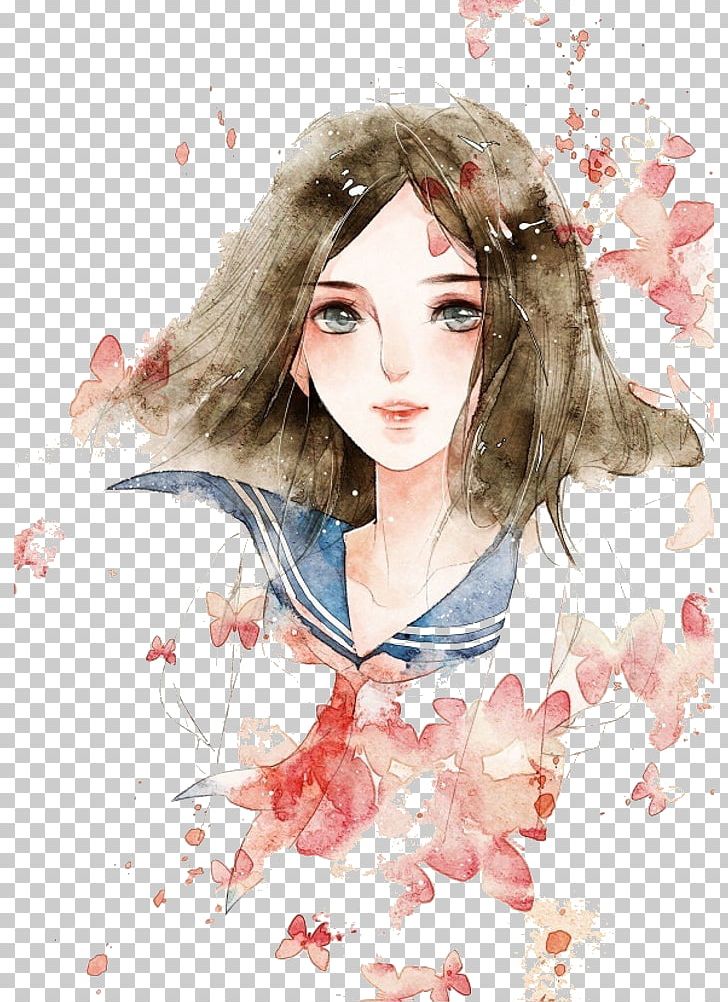 Watercolor Painting Drawing Anime Manga Illustration PNG, Clipart, Art,  Asian Art, Beau, Cartoon Student, Fashion Illustration