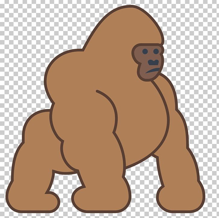 Gorilla Chimpanzee Computer Icons Ape PNG, Clipart, Animals, Ape, Bear, Carnivoran, Cartoon Free PNG Download