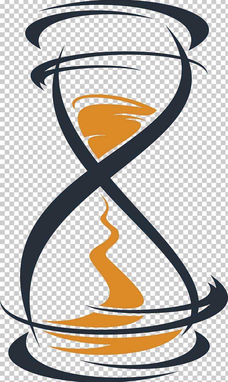 Hourglass drawing on white background Royalty Free Vector