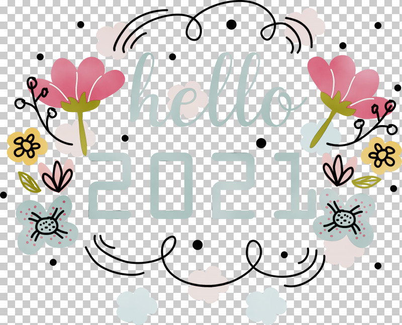 Floral Design PNG, Clipart, Cartoon, Drawing, Floral Design, Happy New Year 2021, Hello 2021 Free PNG Download
