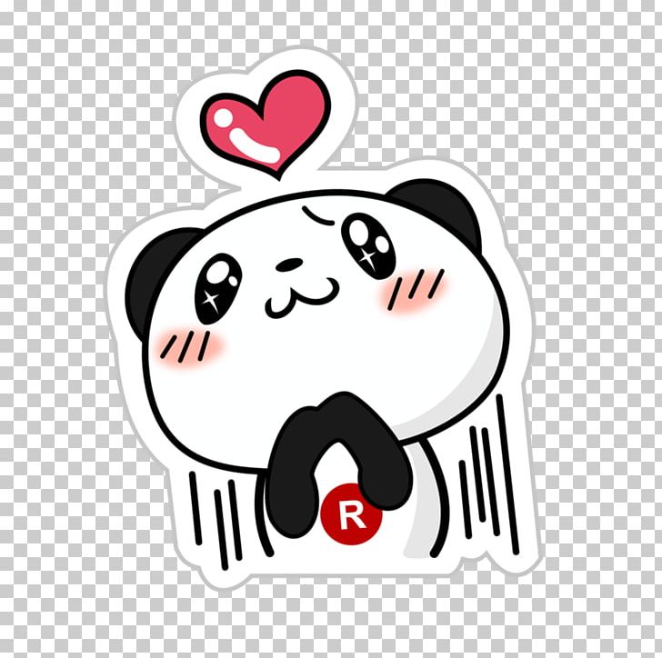 Giant Panda Sticker Rakuten Wall Decal Telegram PNG, Clipart, Advertising, Area, Cuteness, Deviantart, Facial Expression Free PNG Download