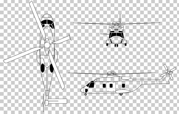 Helicopter Rotor NHIndustries NH90 Eurocopter EC725 PNG, Clipart, Airbus Helicopters, Aircraft, Angle, Black And White, Desember Free PNG Download