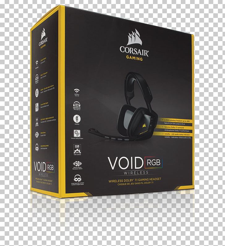 Corsair VOID PRO RGB Headset 7.1 Surround Sound Headphones Wireless PNG, Clipart, 71 Surround Sound, Audio Equipment, Corsair, Corsair Void Pro, Corsair Void Pro Rgb Free PNG Download