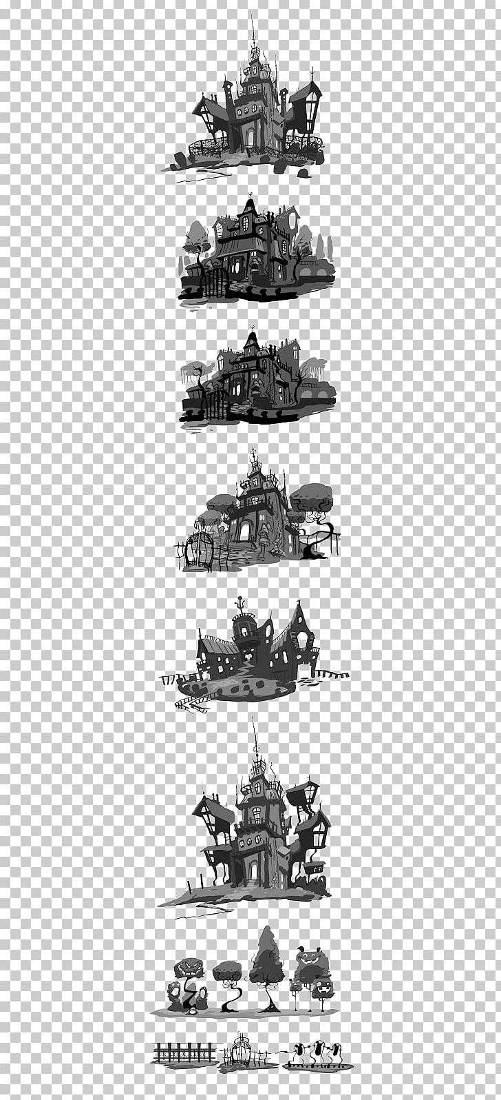 Visual Arts Black And White Concept Art Illustration PNG, Clipart, Black, Building, Castle, Castles, Dark Free PNG Download