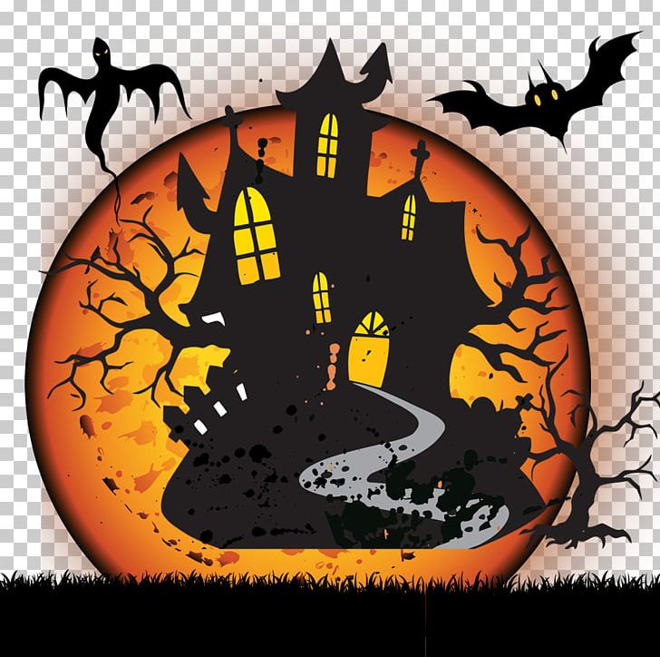 Halloween Ghost Jack-o-lantern Festival PNG, Clipart, Art, Bezpera, Black, Black Castle, Castle Free PNG Download