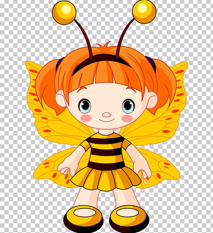 Honey Bee Orange Insects PNG, Clipart, Anime, Art, Artwork, Baby Girl, Balloon Cartoon Free PNG Download