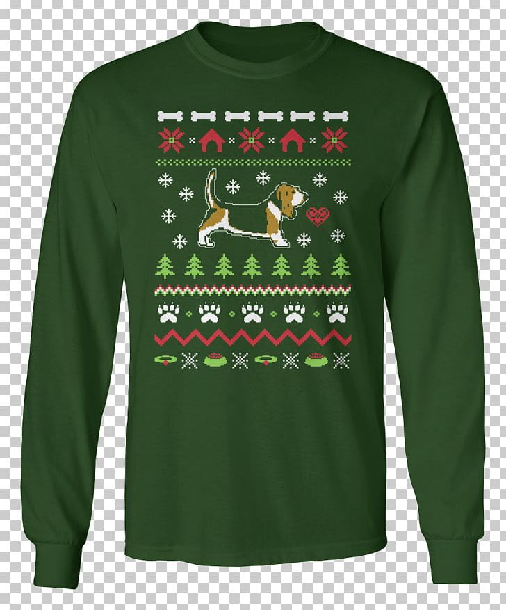 T-shirt Sleeve Christmas Jumper Sweater Christmas Day PNG, Clipart, Active Shirt, Aran Jumper, Basset Hound, Brand, Cardigan Free PNG Download