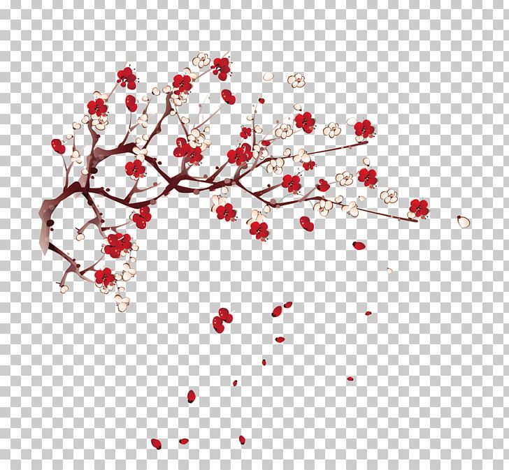 Winter Red PNG, Clipart, Branch, Cherry Blossom, Designer, Download, Encapsulated Postscript Free PNG Download