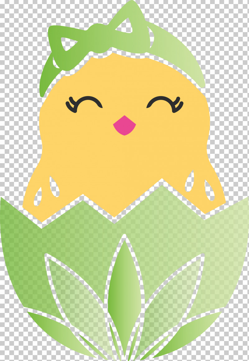 Chick In Eggshell Easter Day Adorable Chick PNG, Clipart, Adorable Chick, Chick In Eggshell, Easter Day, Green, Leaf Free PNG Download