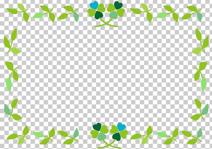 Clover And Leaf Frame. PNG, Clipart, Area, Branch, Color, Flora, Flower Free PNG Download
