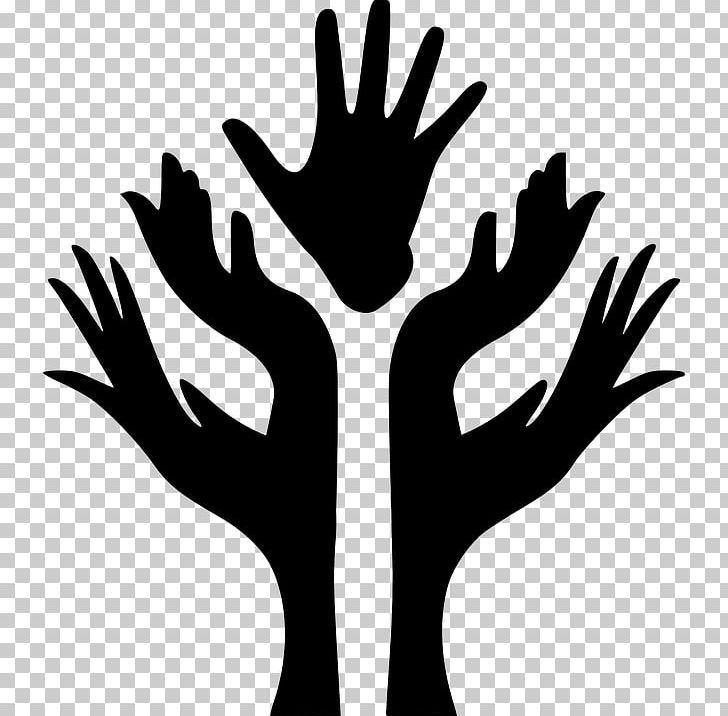 Tree Hand PNG, Clipart, Black And White, Drawing, Finger, Flower, Flowering Plant Free PNG Download