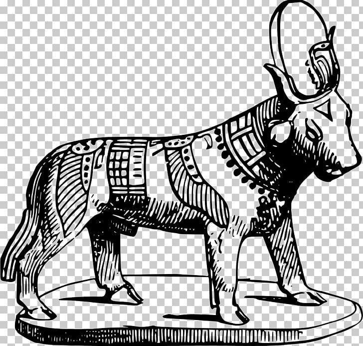 Sacred Bull Ancient Egypt Golden Calf Apis Deity PNG, Clipart, Ancient Egyptian Deities, Art, Black And White, Bull, Carnivoran Free PNG Download
