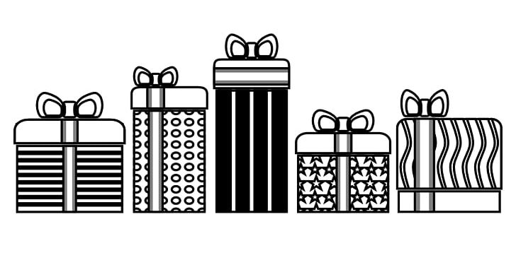 Christmas Gift Christmas Gift PNG, Clipart, Angle, Area, Black, Black And White, Brand Free PNG Download