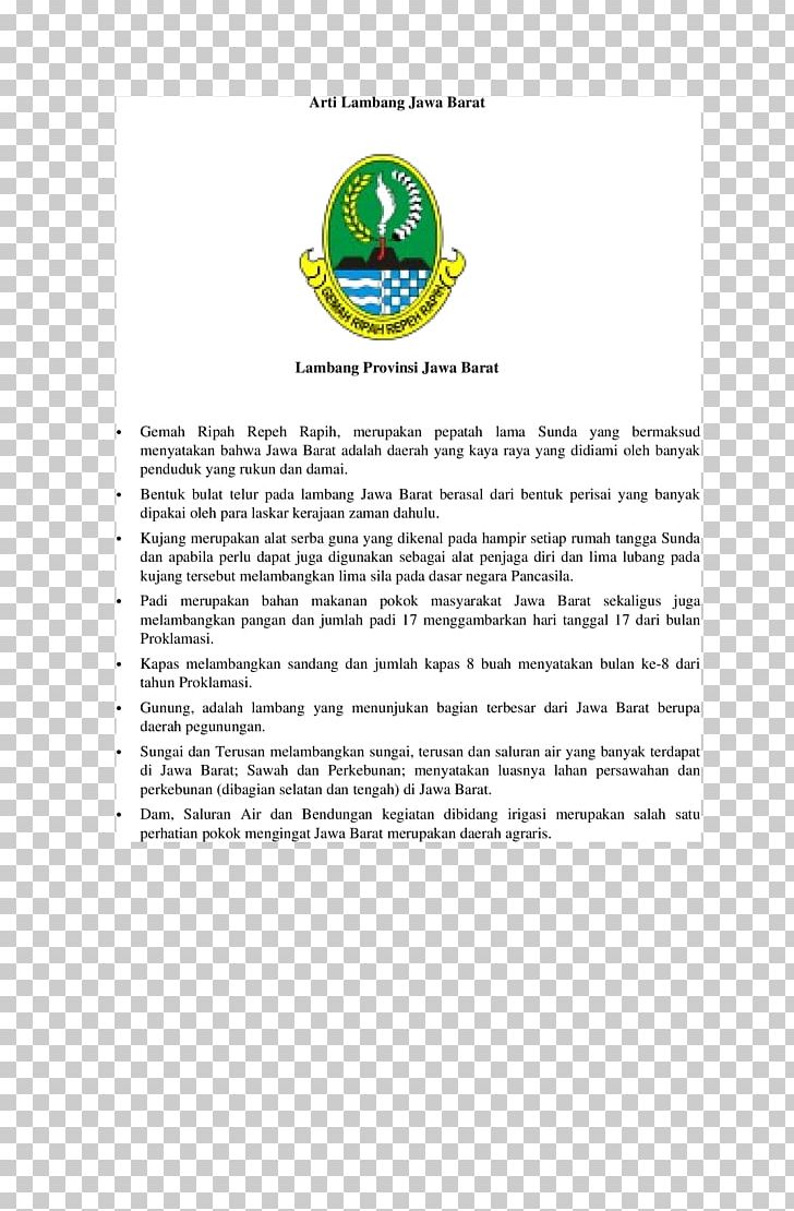 West Java Document LINE Brand PNG, Clipart, Area, Arti, Brand, Document, Java Free PNG Download