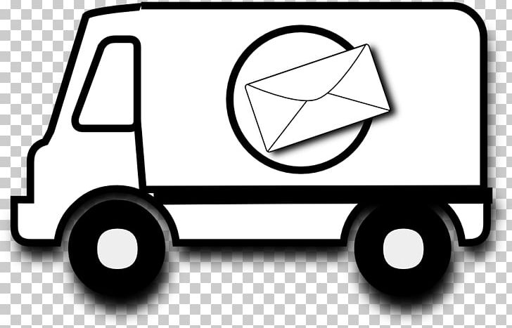 Van Car Mail Truck PNG, Clipart, Angle, Area, Automotive Design, Black And White, Brand Free PNG Download