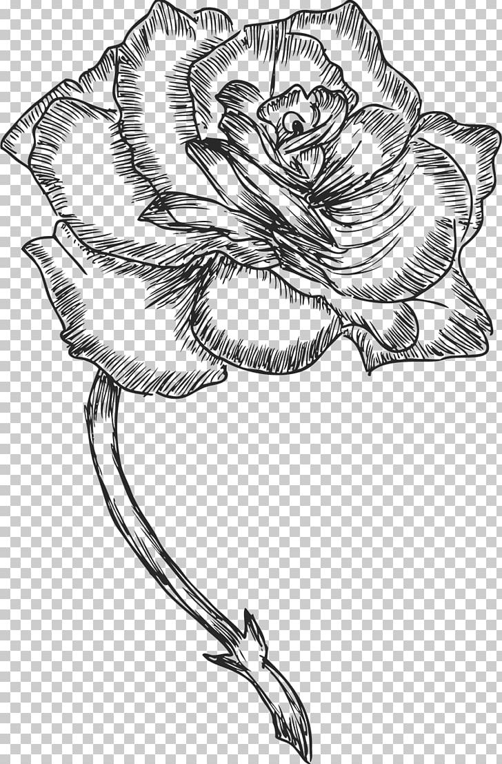Floral Design Drawing Monochrome Painting Photography PNG, Clipart, Art, Artwork, Black And White, Cut Flowers, Drawing Free PNG Download