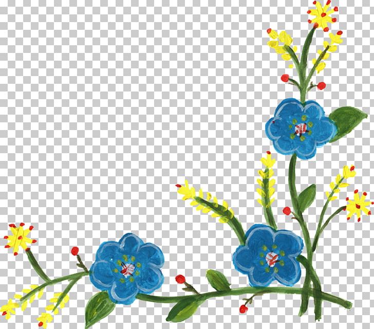 Flower Floral Design PNG, Clipart, Art, Artwork, Blue, Clip Art, Corner Free PNG Download