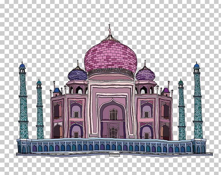 Taj Mahal Euclidean PNG, Clipart, Architectural Engineering, Architecture, Basilica, Building, Cartoon Free PNG Download