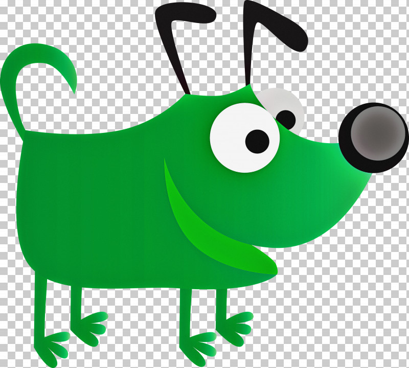 Green PNG, Clipart, Cute Cartoon Dog, Green Free PNG Download