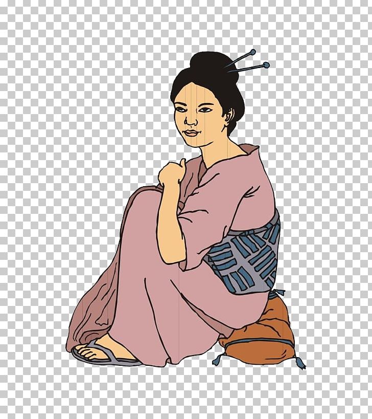 Japan Kimono Cartoon Woman Illustration PNG, Clipart, Arm, Art, Business Woman, Child, Encapsulated Postscript Free PNG Download