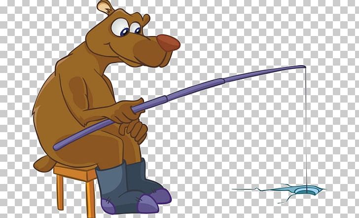Bear Fishing Rod Cartoon PNG, Clipart,  Free PNG Download
