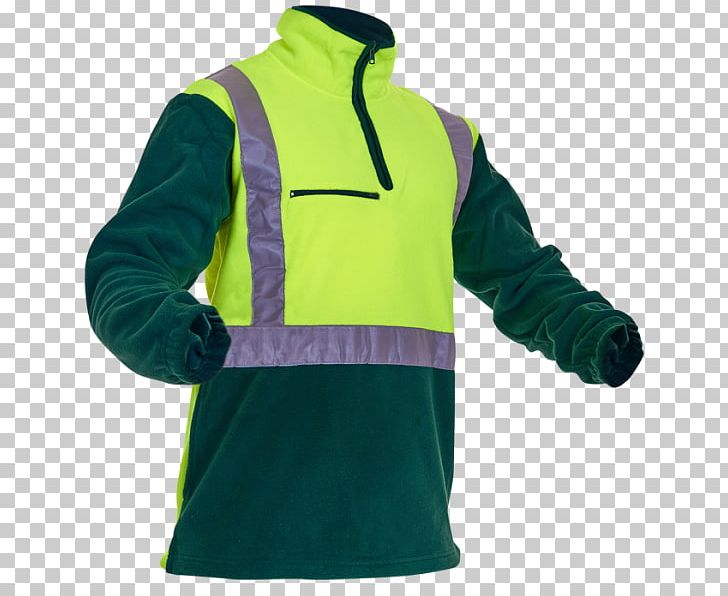 Hoodie Polar Fleece Sleeve High-visibility Clothing Winter Clothing PNG, Clipart, Clothing, Electric Blue, Gilets, Green, Highvisibility Clothing Free PNG Download