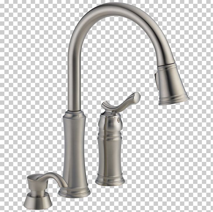 Soap Dispenser Tap Stainless Steel Sink Kitchen PNG, Clipart, Bathtub Accessory, Brass, Brushed Metal, Delta, Dispenser Free PNG Download