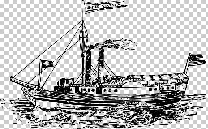 Steamship Steamboat PNG, Clipart, Barque, Black And White, Boat, Boating, Brigantine Free PNG Download