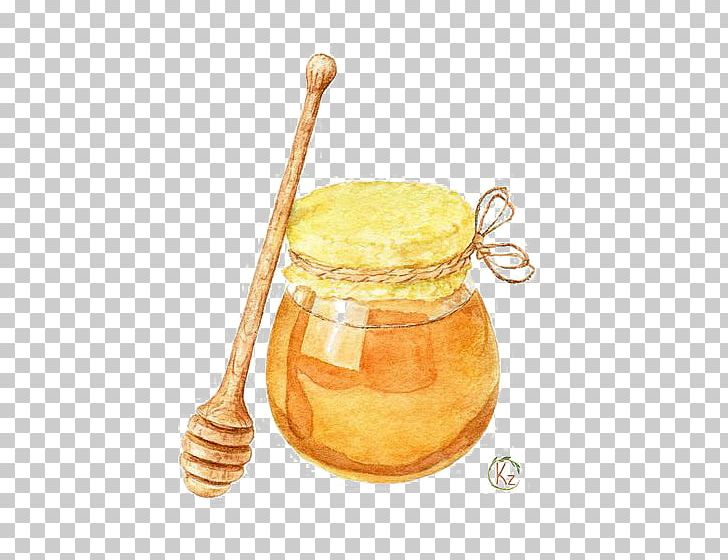 Honey Drawing Watercolor Painting Illustration PNG, Clipart, Bee, Bees Honey, Cartoon, Color, Cutlery Free PNG Download