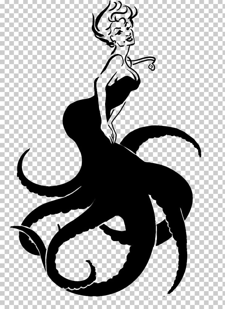 Ursula Ariel Maleficent Drawing Art PNG, Clipart, Ariel, Art, Artwork, Black And White, Cattivi Disney Free PNG Download