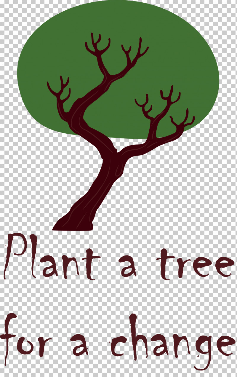 Plant A Tree For A Change Arbor Day PNG, Clipart, Antler, Arbor Day, Biology, Branching, Logo Free PNG Download